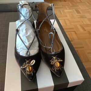 Aquazzura Christy Fauna Flats  brown